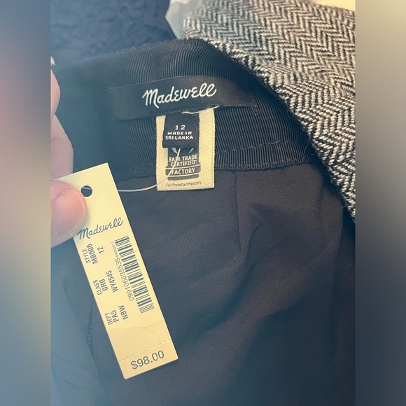 Madewell Women’s Herringbone Assembly A-Line Miniskirt NWT SZ 12 - Picture 8 of 8